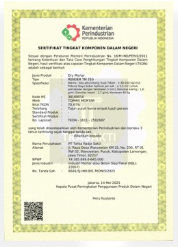 Dokumentasi sertifikat TKDN Trasakti 4